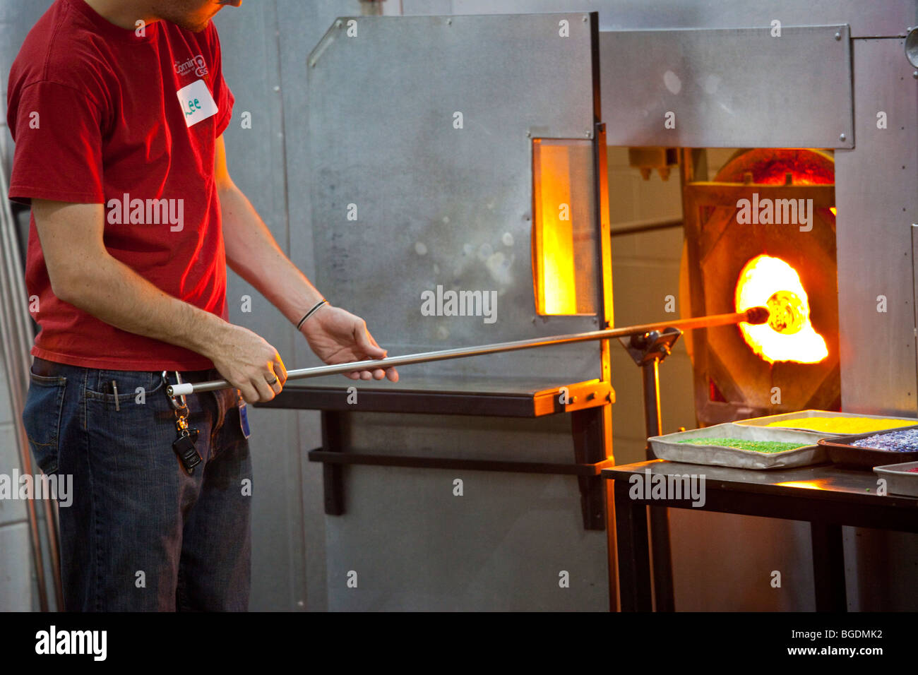 Glass blowing blow torch / glass art at the Corning Museum of