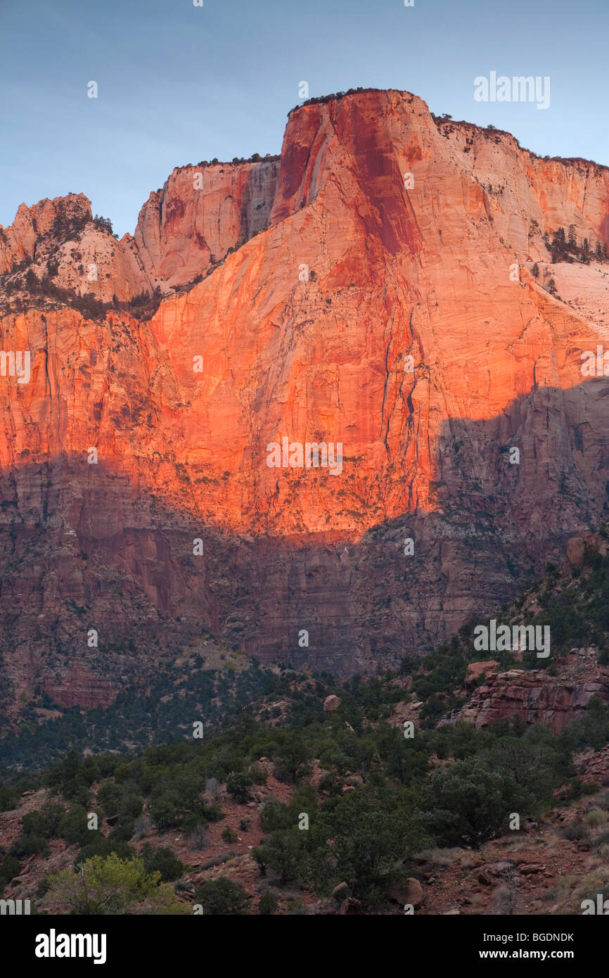 Altar Of Sacrifice At Sunrise In Zion National Park Utah Usa Stock Photo Alamy