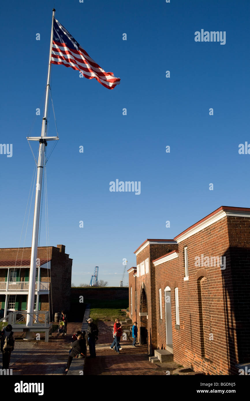 Parade ground of Fort McHenry, Baltimore, Maryland Stock Photo