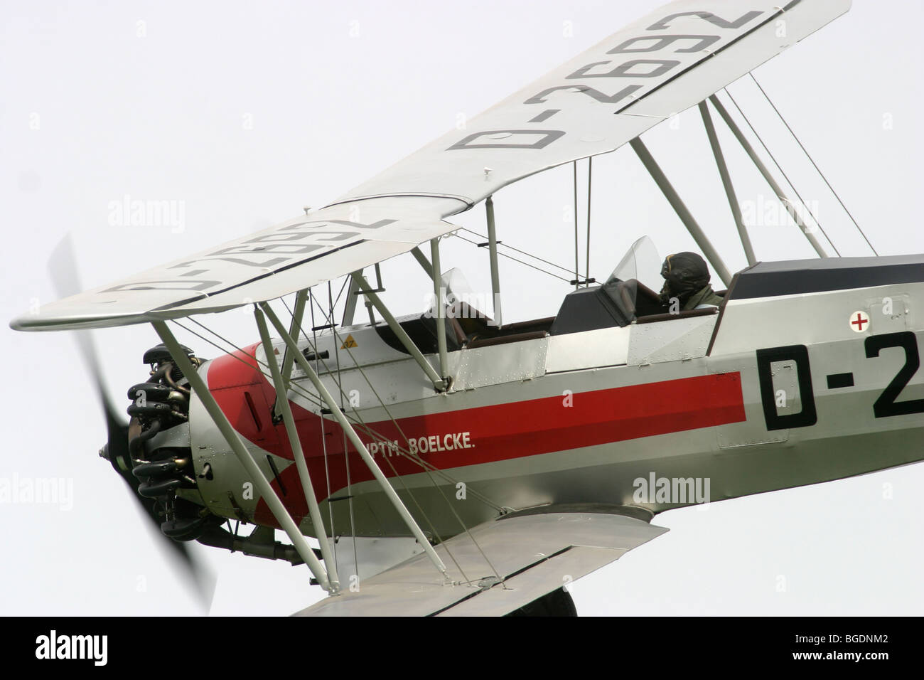 Focke-Wulf Fw.44J Stieglitz, G-STIG / D-2692. Goldfinch. Two seat trainer biplane. Siemens-Halske Sh 14 radial engine 160hp. 115 mph