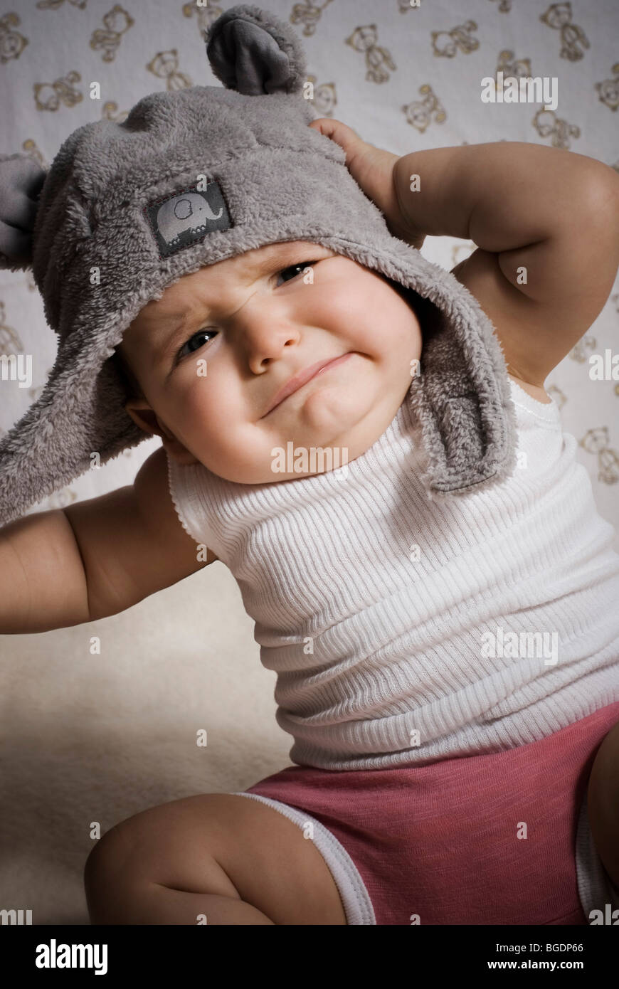 Upset baby Stock Photo