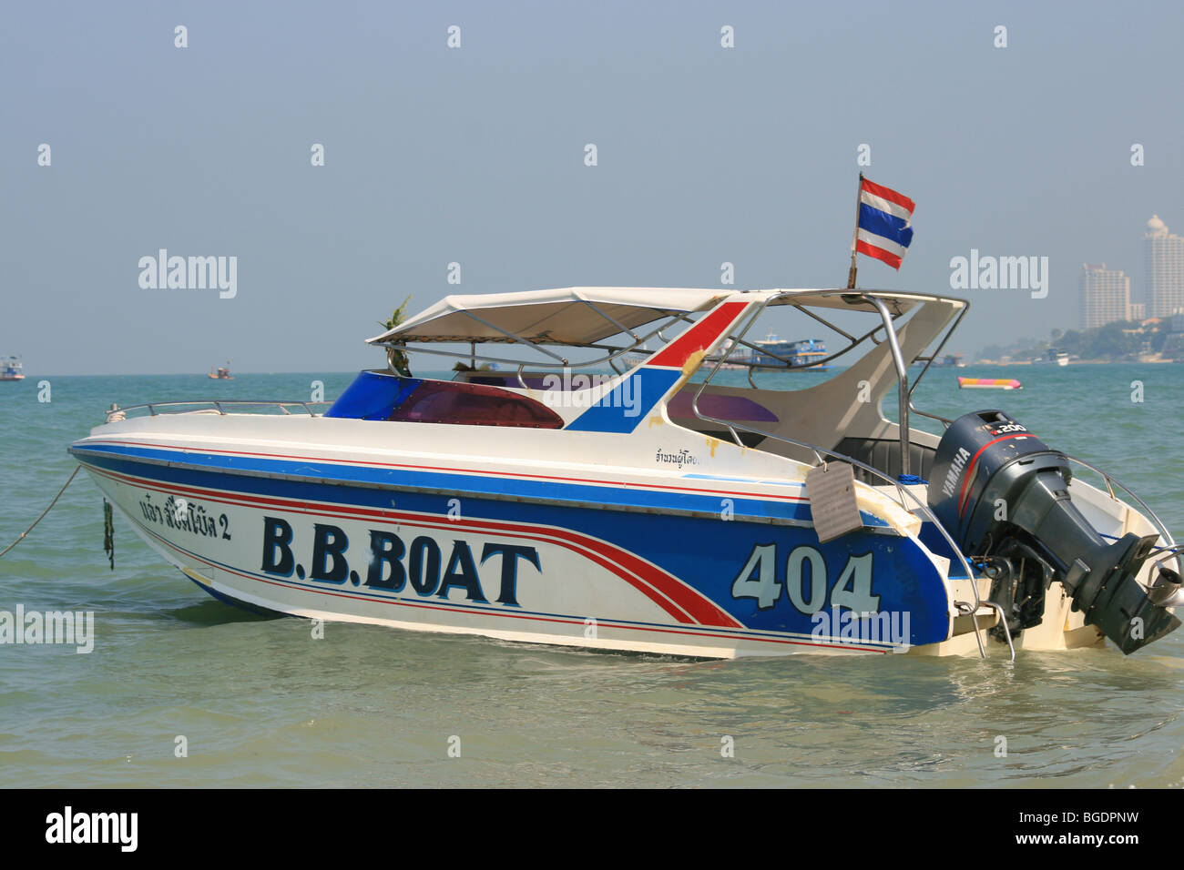 Speed boat on south Pattaya beach, Thailand Stock Photo Alamy