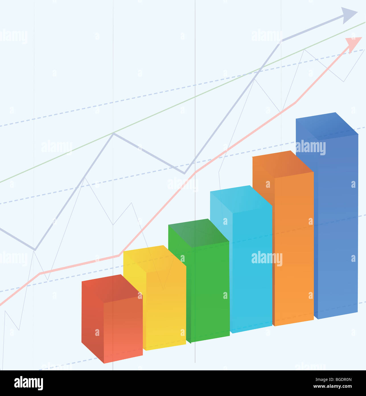 view of graph bars with background of graph lines Stock Photo Alamy