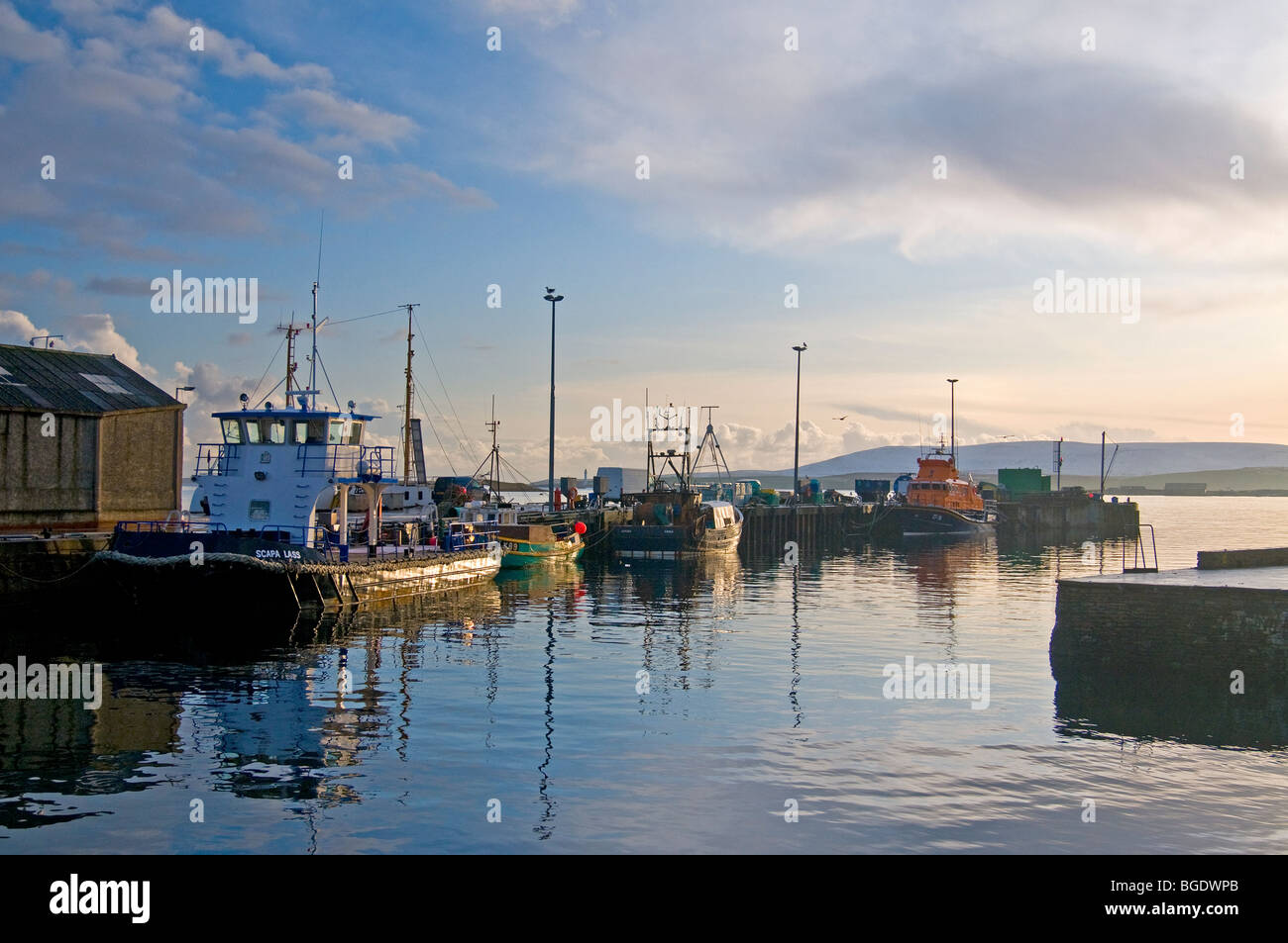 Stromness harbour mainland Orkney Highland Region Scotland  SCO 5687 Stock Photo