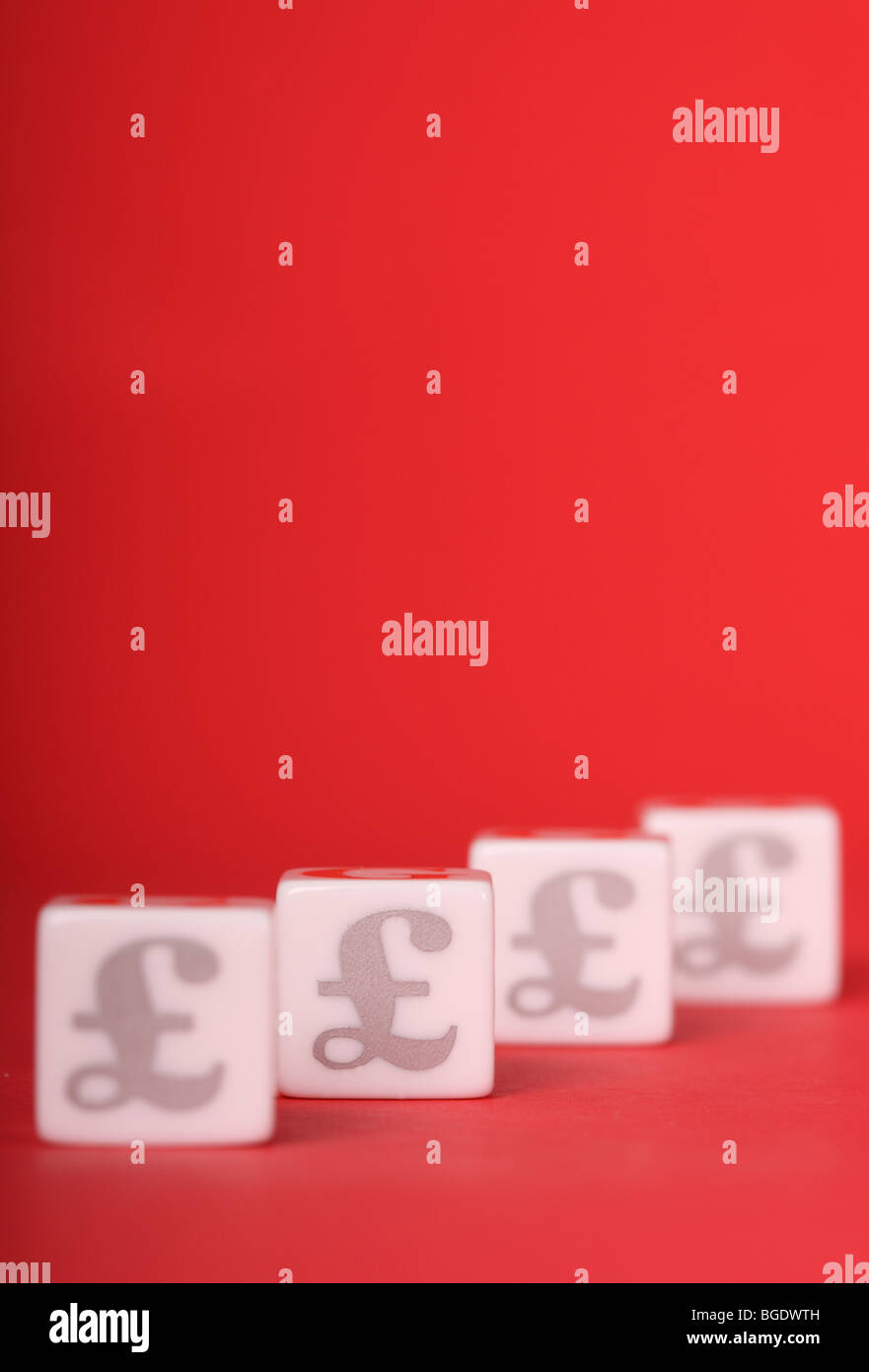 £ Pound Sterling sign on white tiles Stock Photo
