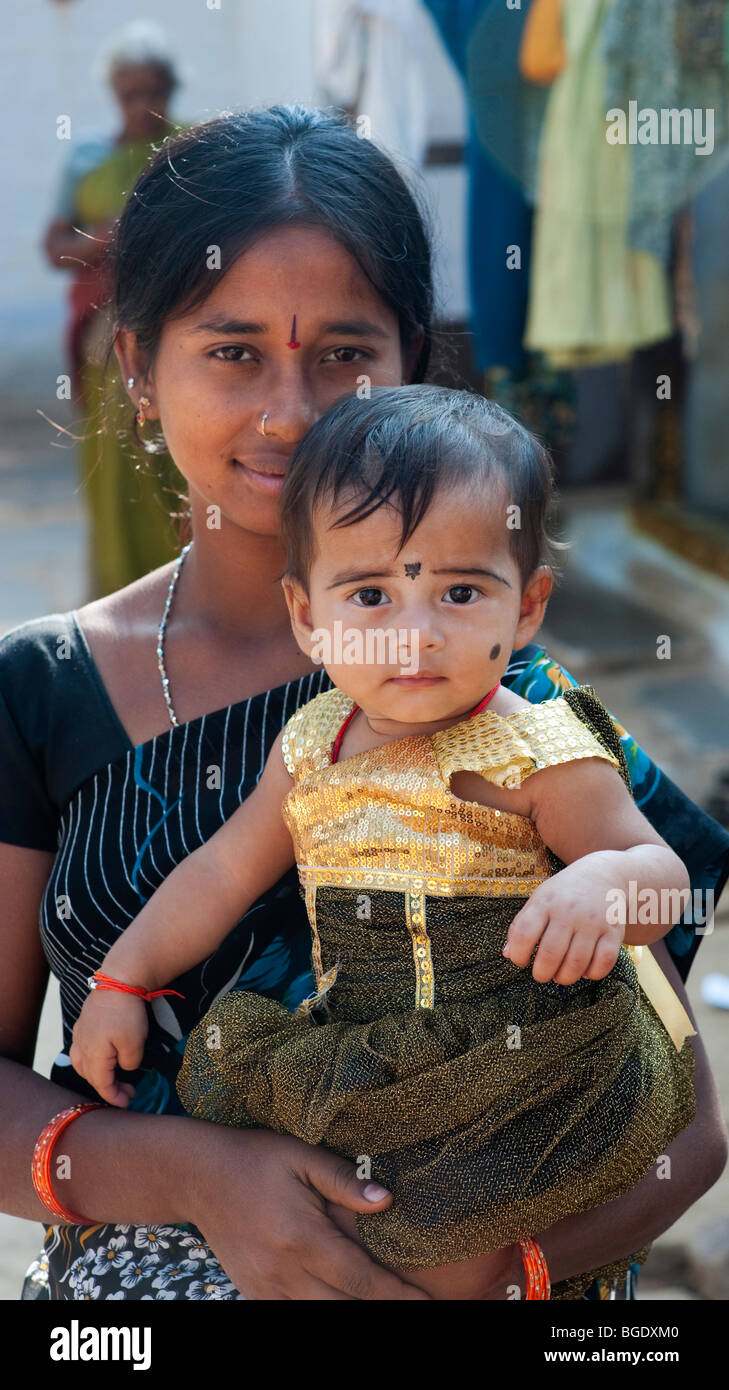 Young South Indian mother and baby. Andhra Pradesh, India Stock Photo - Alamy Young South Indian mother and baby. Andhra Pradesh, India Stock Photo - Alamy
