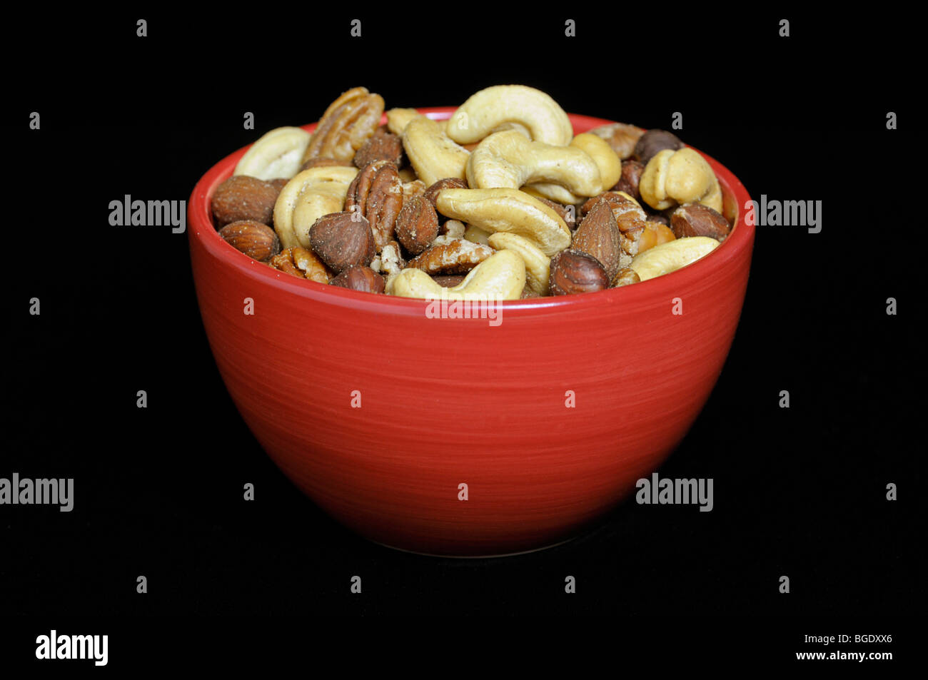 Bowl with mixed salted Nuts Stock Photo Alamy