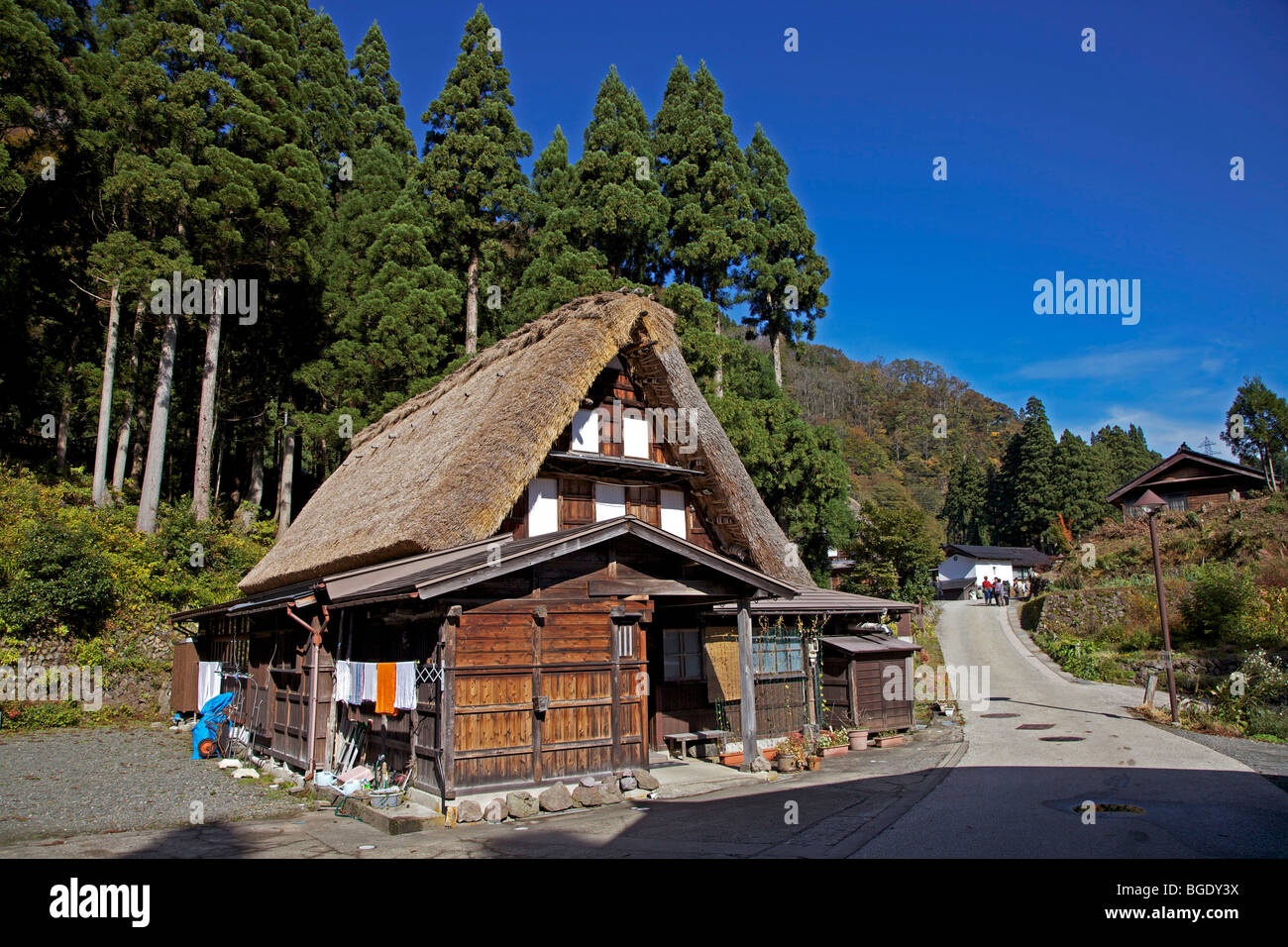 Thatched farmhouse of Ainokura Village, Toyama-ken, Japan Stock Photo