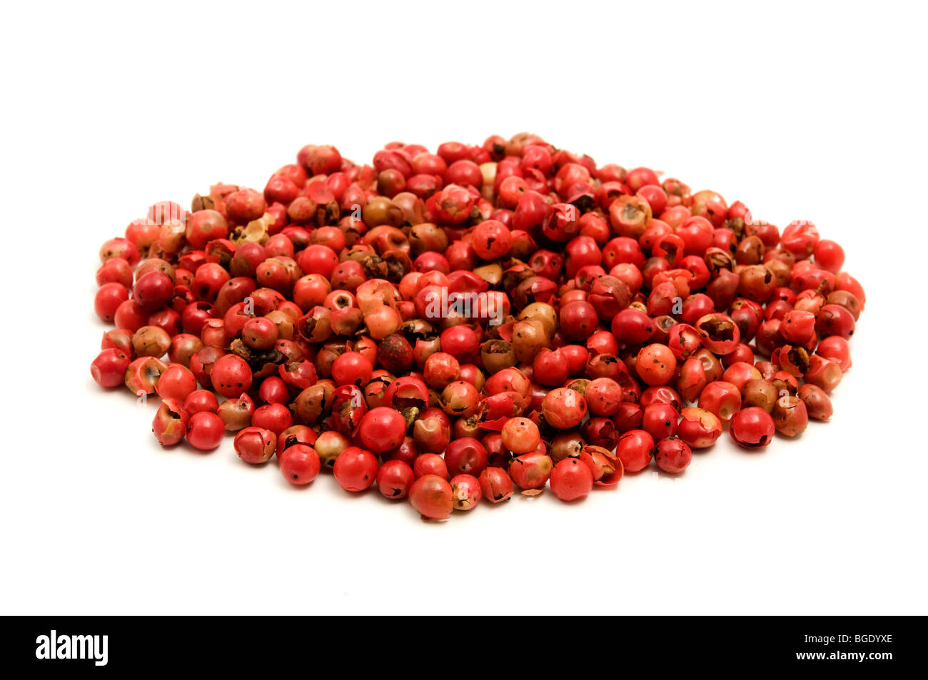 Peruvian peppercorn on a white background Stock Photo