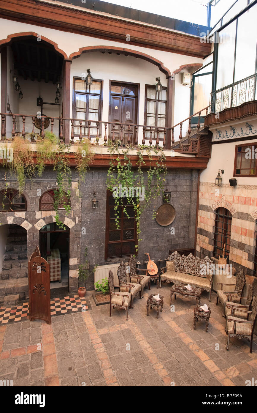 Syria, Damascus, Old, Town, Traditional Damascene House converted into