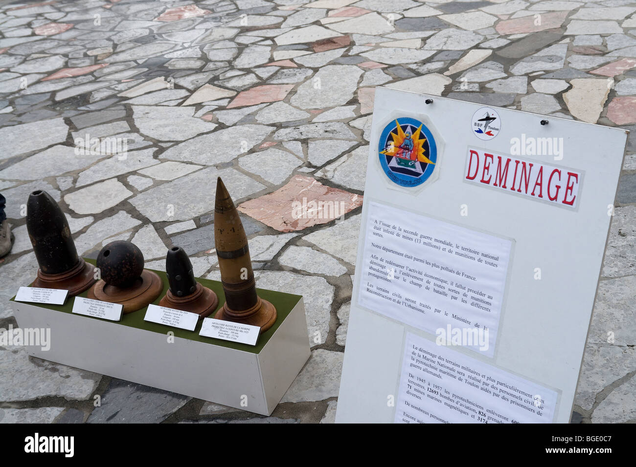 Exhibition by the french navy mine clearance experts Stock Photo