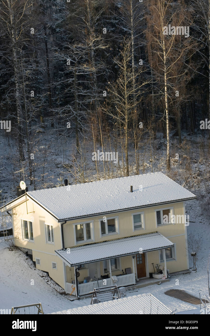 Typical Finnish family house Stock Photo - Alamy