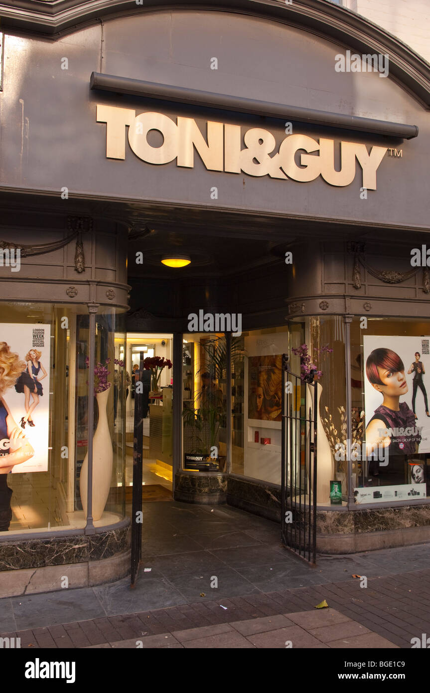 The Toni&Guy hairdressers in the city centre in Norwich,Norfolk,Uk Stock Photo