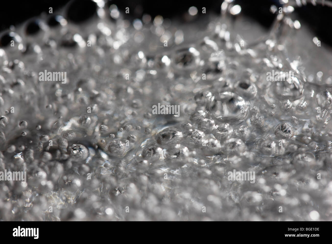 blisters in a fluid, mineral water Stock Photo Alamy