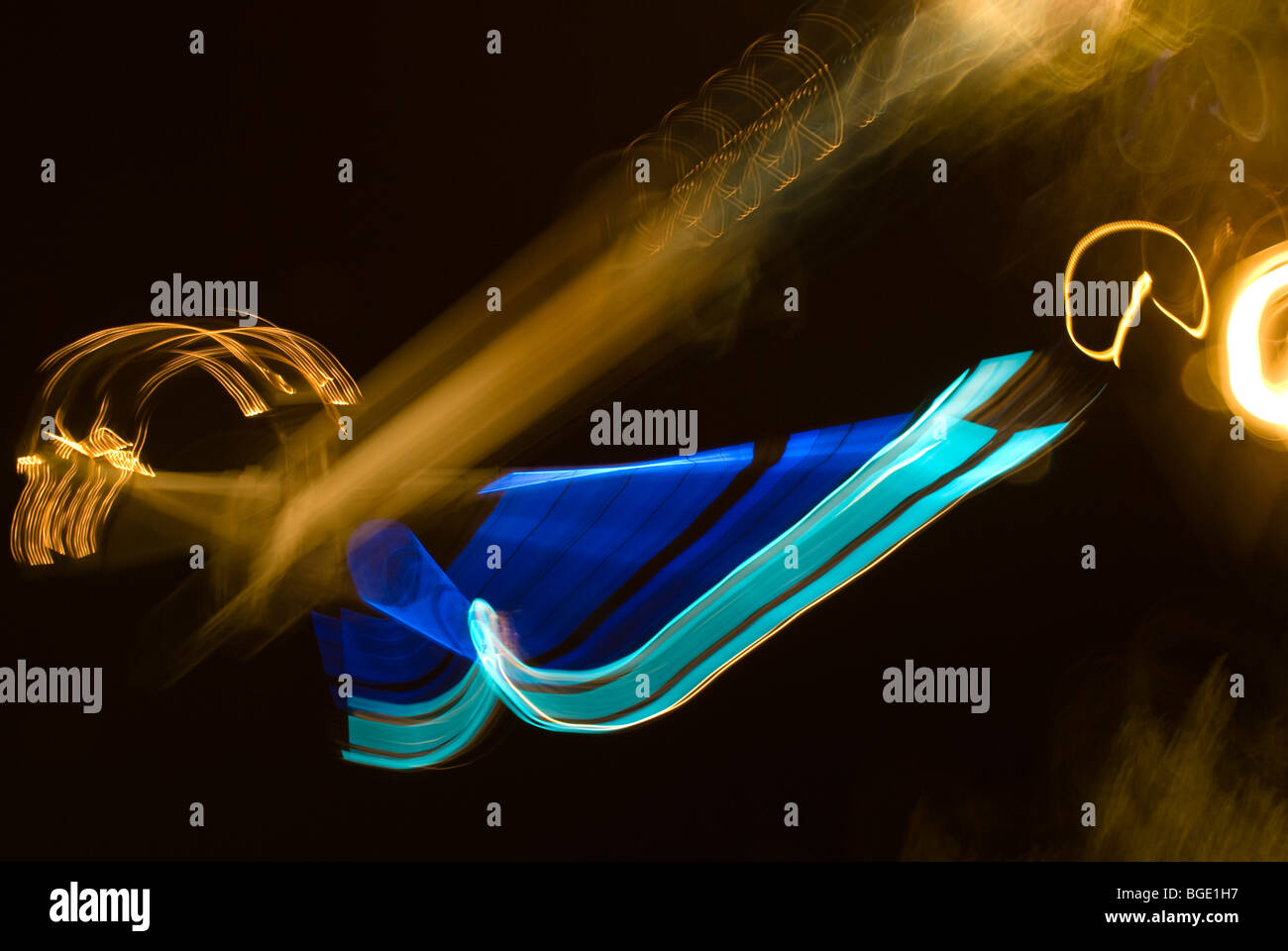 Abstract sculpture of lights Stock Photo - Alamy