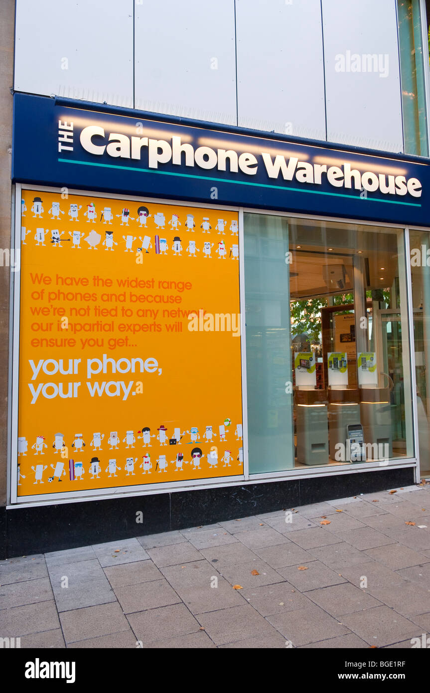 The carphone warehouse shop store in the city centre of Norwich,Norfolk,Uk Stock Photo