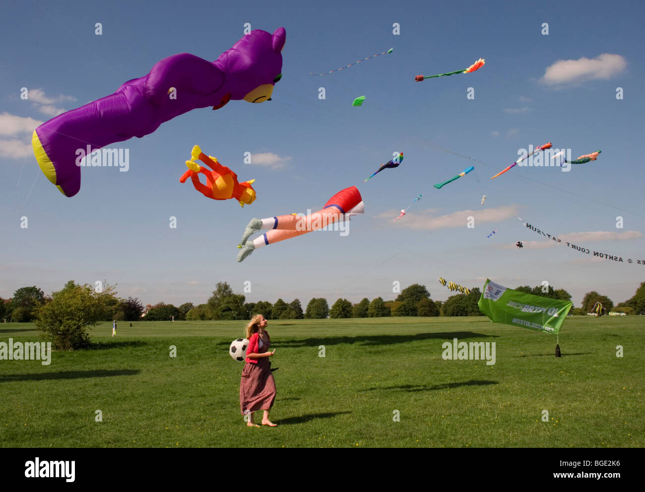 Kites on the Downs, Bristol, England Stock Photo Alamy