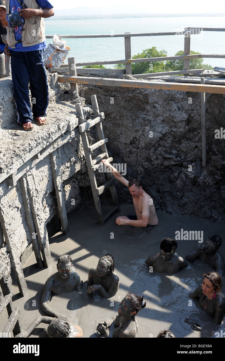 Mud bath at Totumo volcano, Colombia, South America Stock Photo Alamy