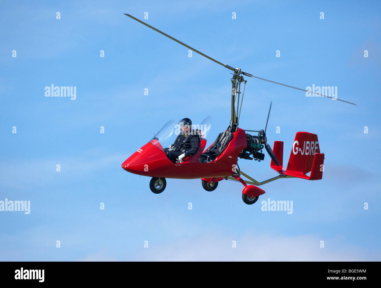 autogyro / gyroplane flying at an airshow Stock Photo