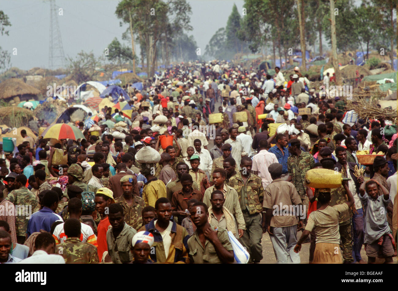 Kibumba Camp, Goma, Congo, August 1994; Soldiers from the defeated