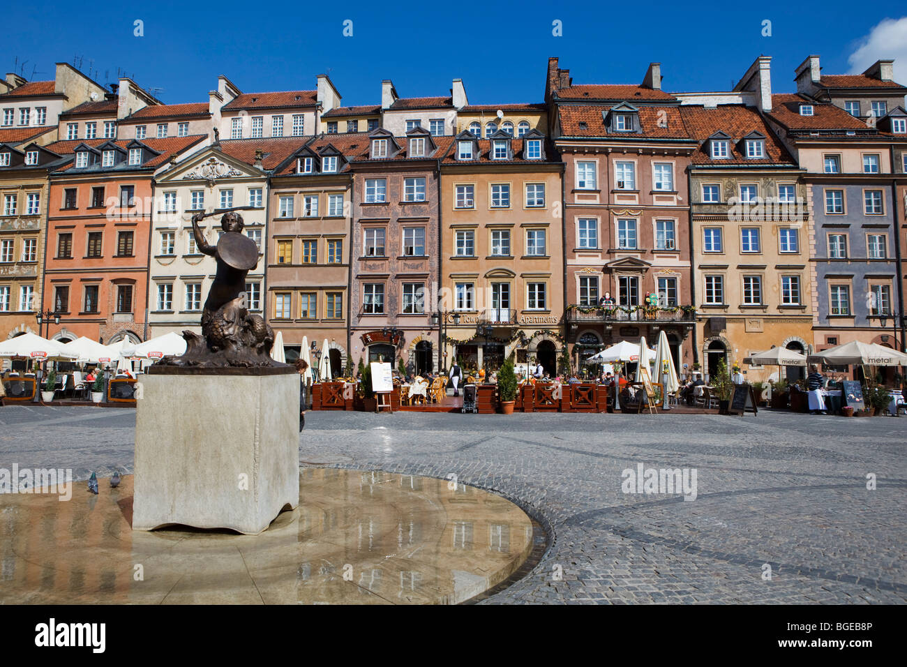 A statue in Old Town in Warsaw, Poland Stock Photo