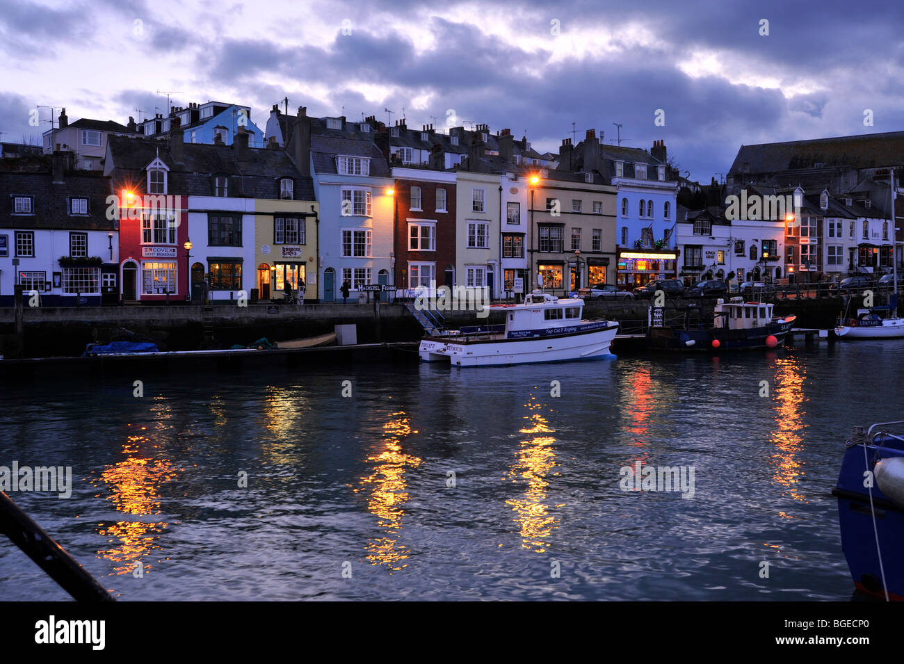 weymouth harbour early evening Stock Photo Alamy