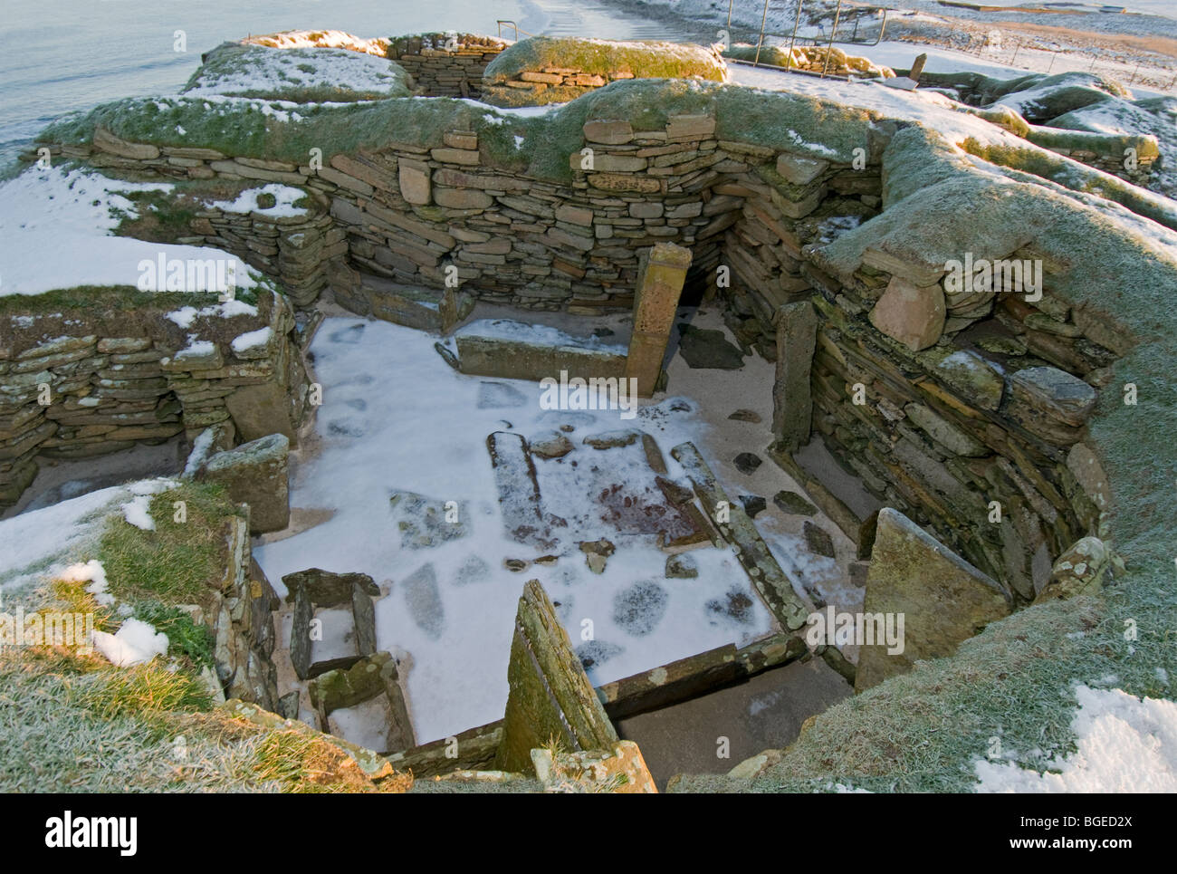 Skara Brae Northern Europe’s best-preserved Neolithic village Mainland Orkney Highland Region Scotland  SCO 5754 Stock Photo