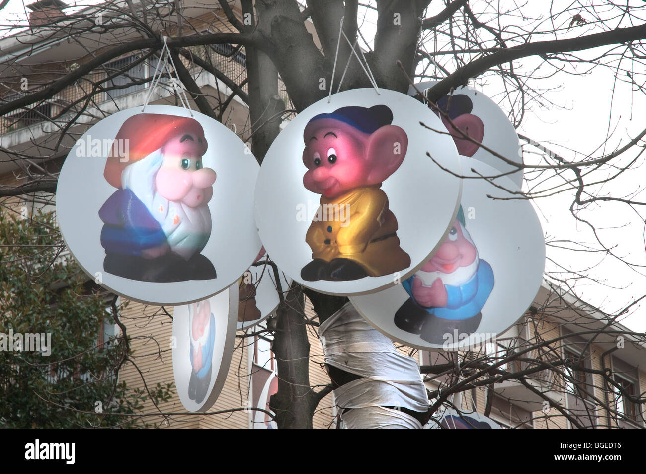 the seven dwarfs icons Stock Photo