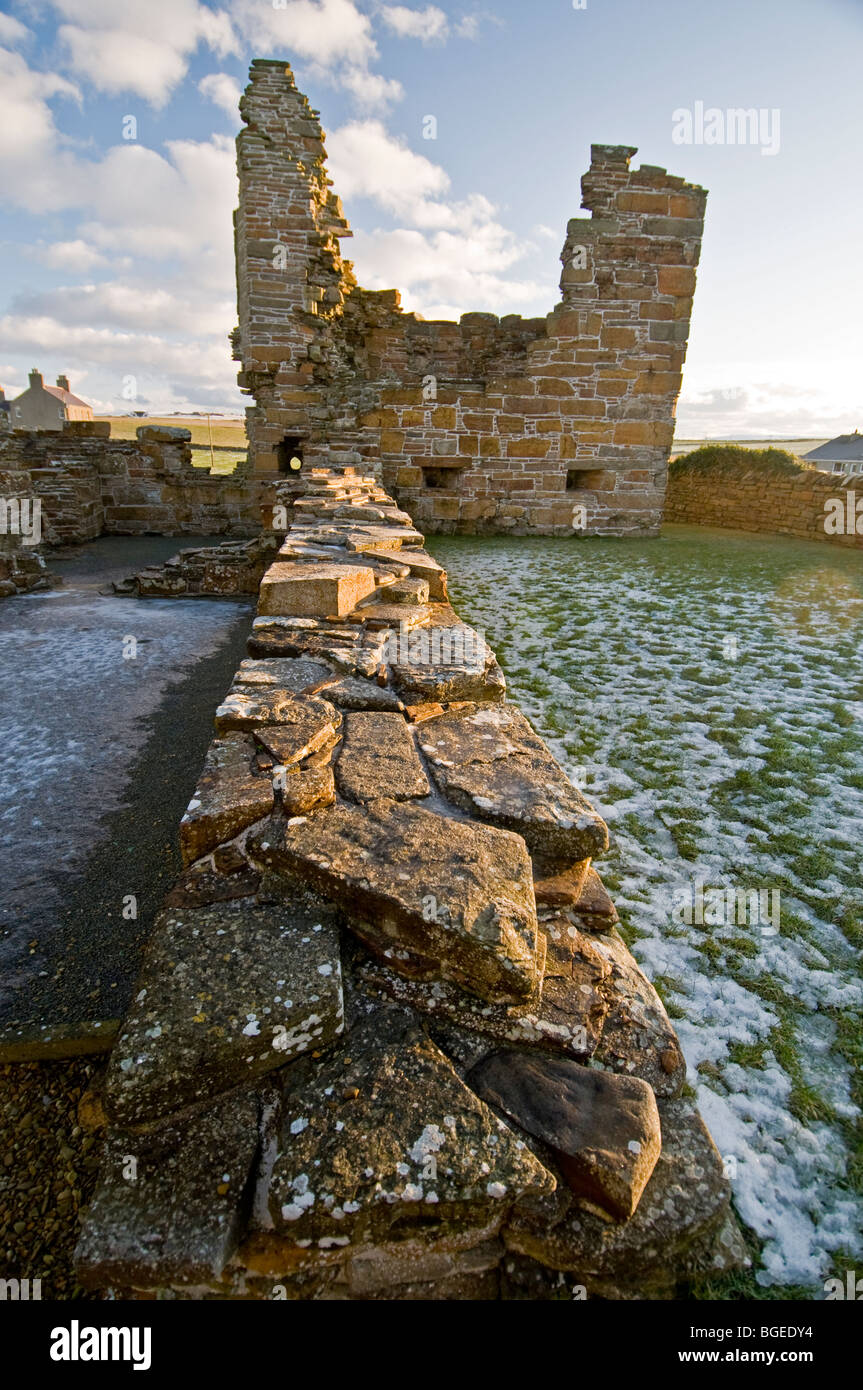 The Ruins of The Earl's Palace at Birsay in the North West corner of Mainland Orkney Scotland.   SCO 5770 Stock Photo