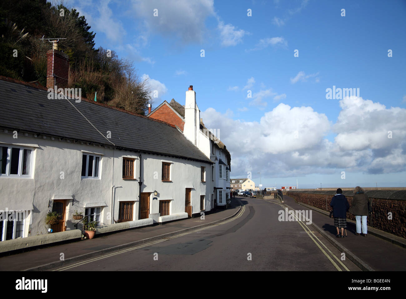 Minehead Quay, coastal town in Somerset seafront homes Stock Photo Alamy