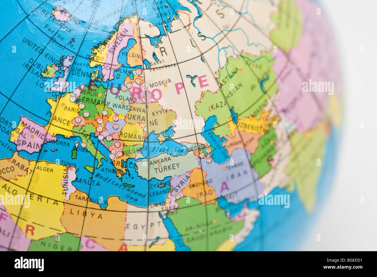 Globe showing europe hi-res stock photography and images - Alamy