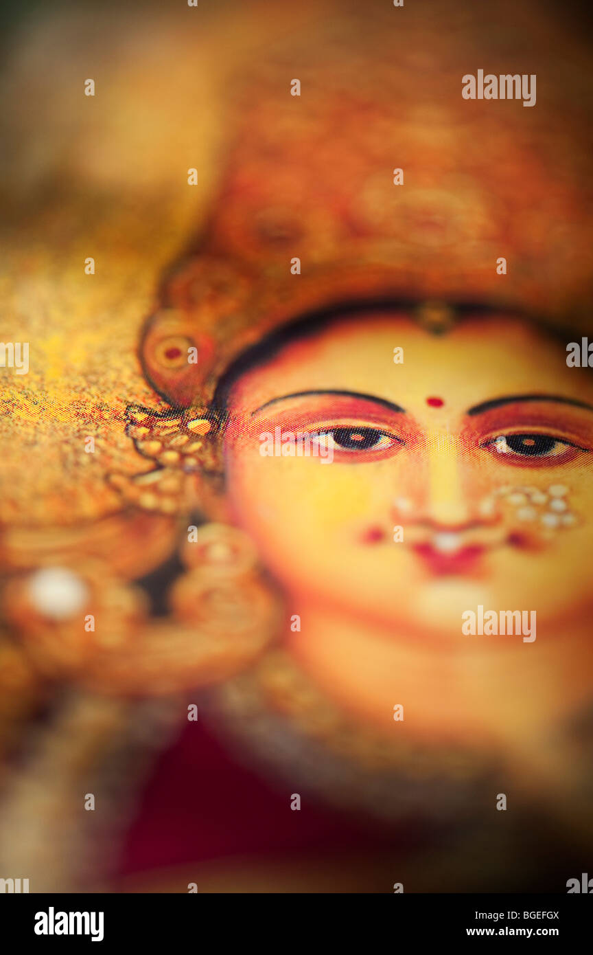 Hindu goddess Lakshmi. Sacred India Stock Photo