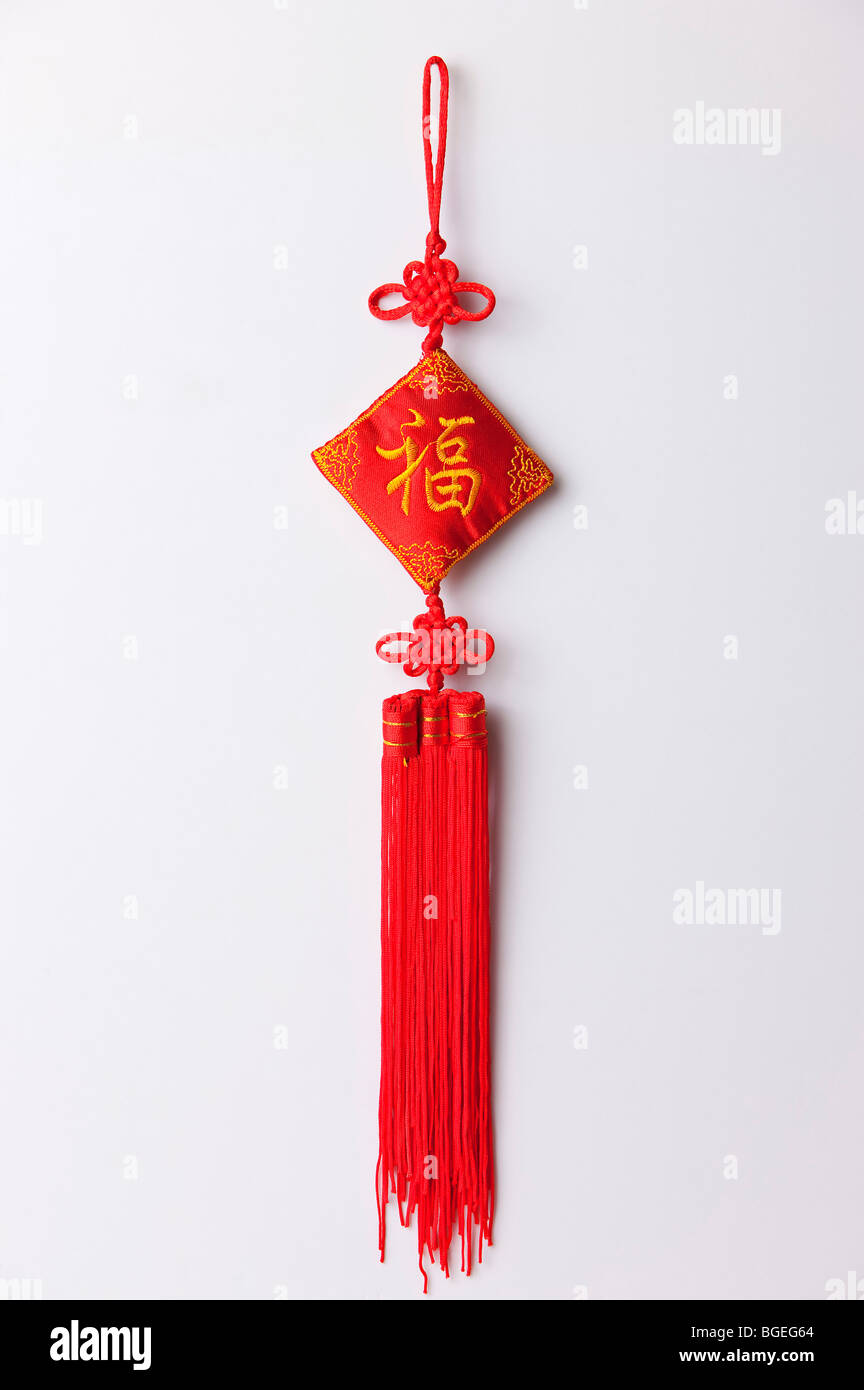 Close-up of a red decoration of Chinese style Stock Photo