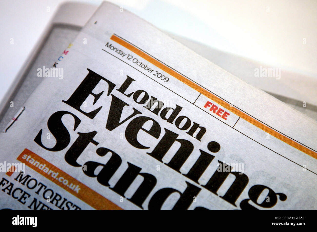 London Evening Standard distributed free from 12/10/09 Stock Photo Alamy