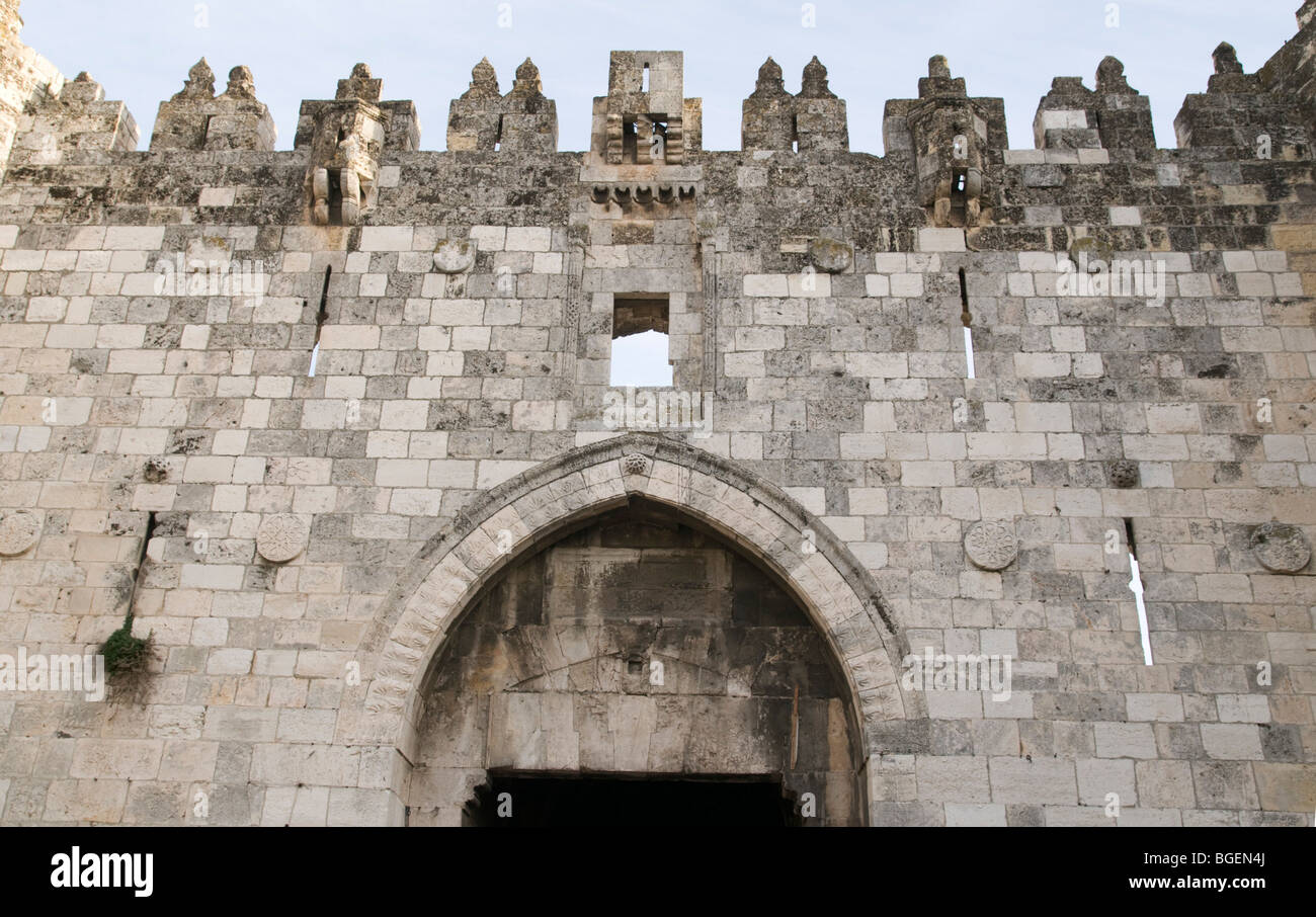 Israel, old city of Jerusalem, The Damascus Gate Stock Photo