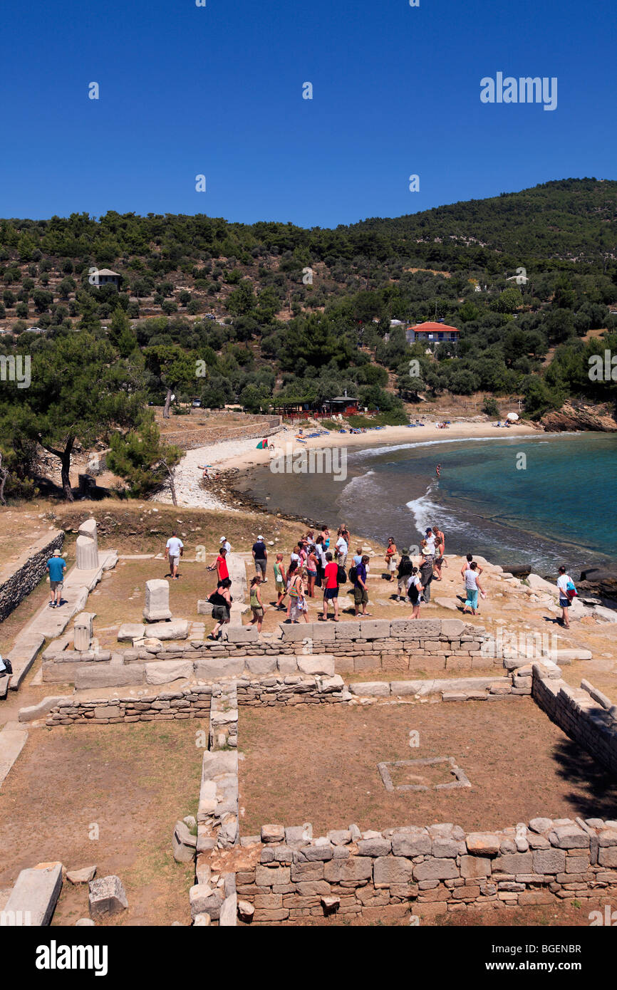 GREECE NORTH EAST AEGEAN ISLANDS THASSOS THE ANCIENT RUINS AT ALIKI Stock Photo