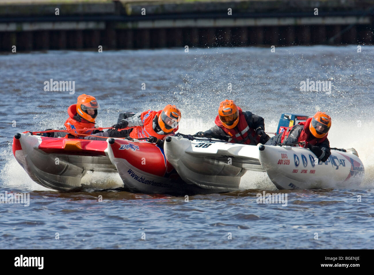 Team Speedy Hire - Zapcat Championship 2009 - Leith Harbour, Edinburgh Stock Photo