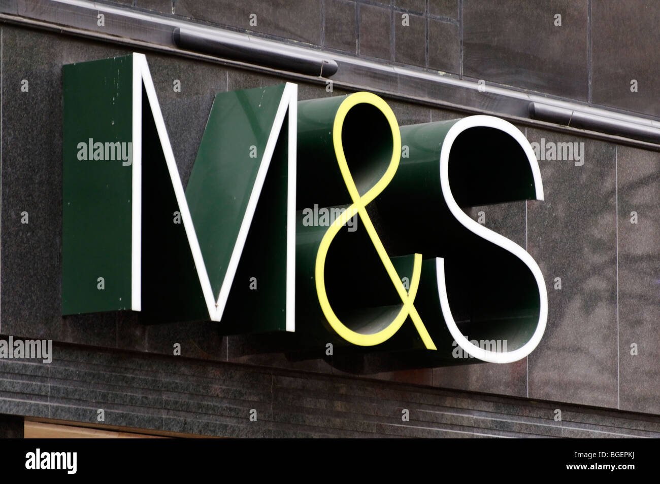 Marks & Spencers sign. London. UK 2009 Stock Photo