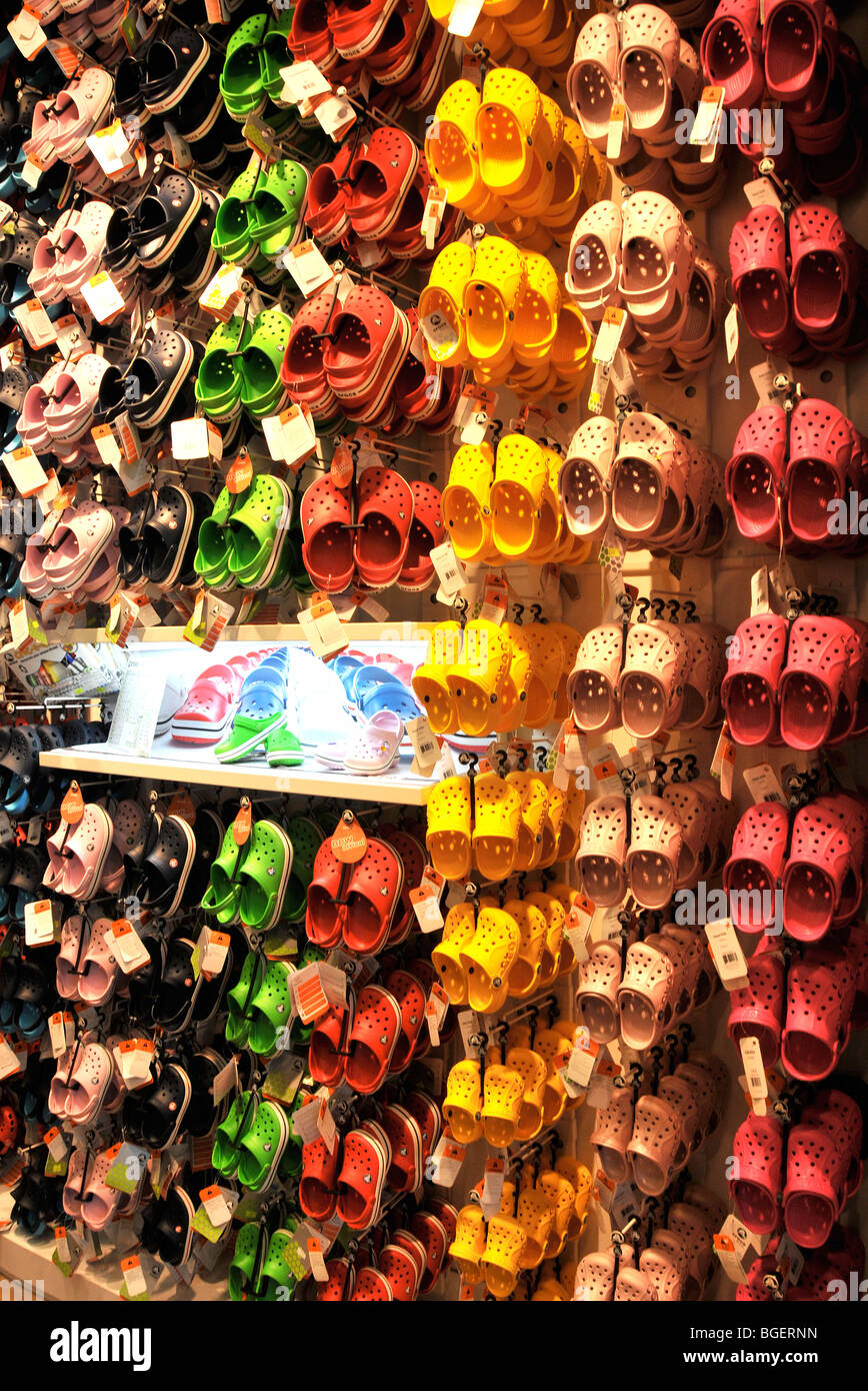 shoes shop, crocs, Hong Kong island, China Stock Photo - Alamy