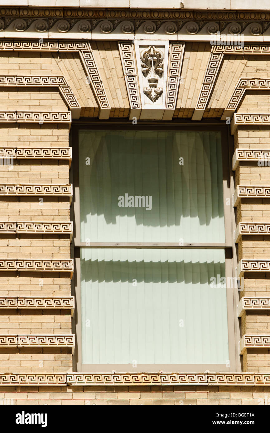 Greek key design around a window Stock Photo Alamy