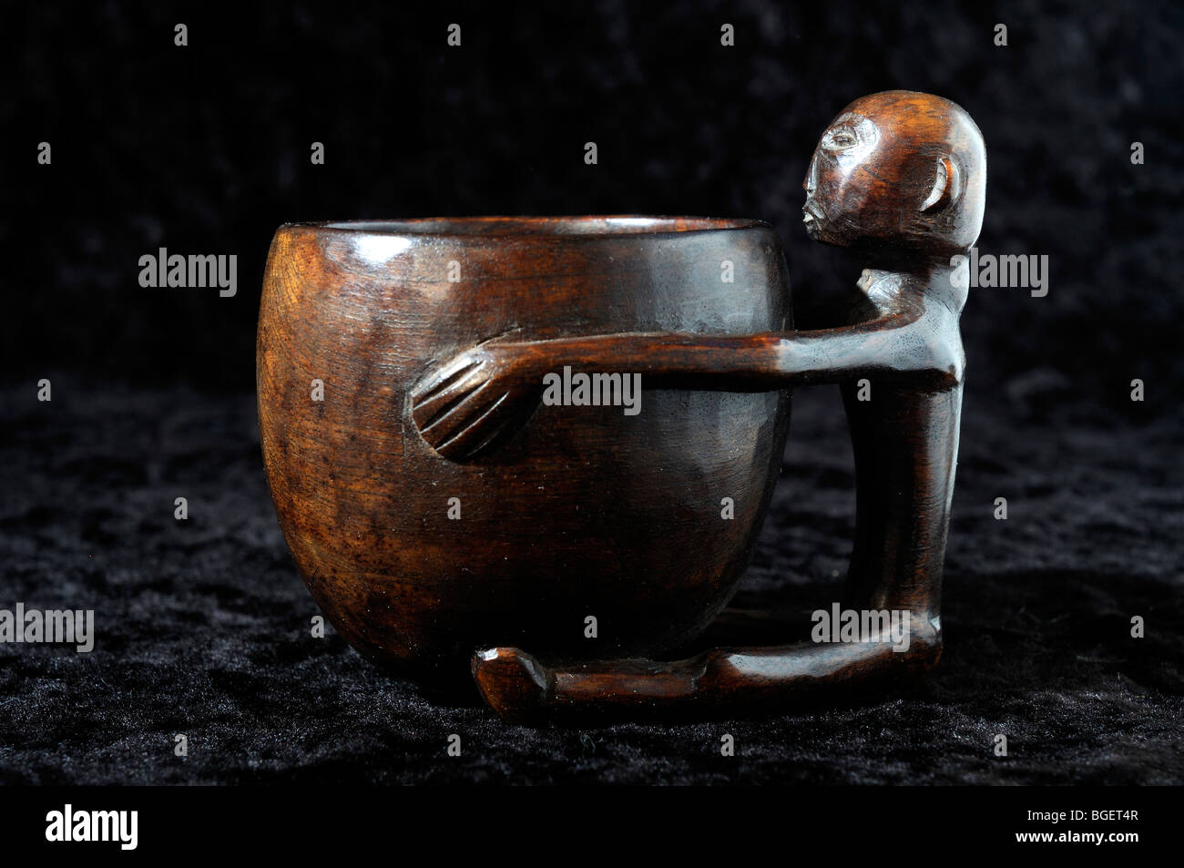 wooden carving from Bontoc, Philippines Stock Photo