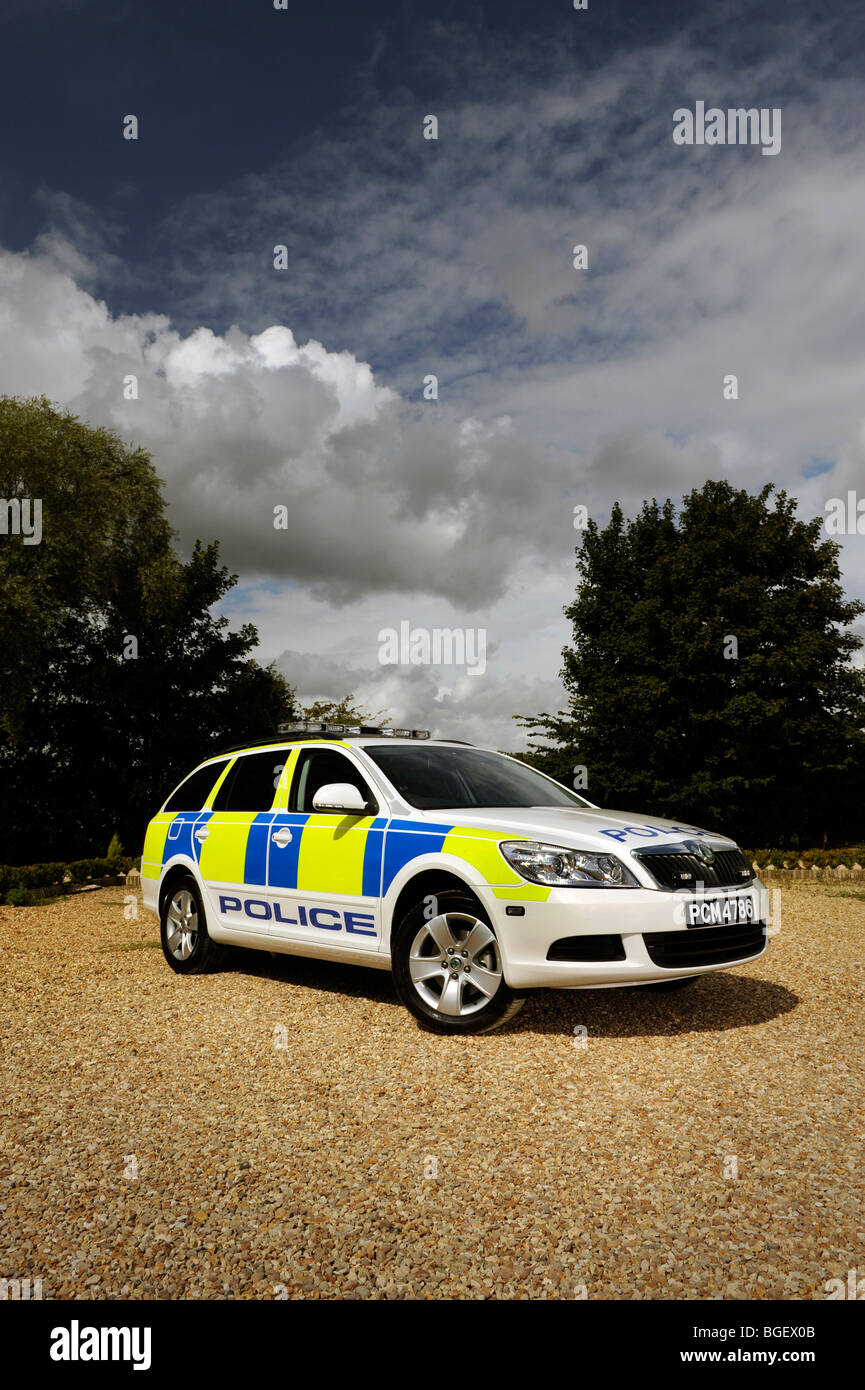 2009 Skoda Octavia estate police car in Trinidad and tobago  trim Stock Photo