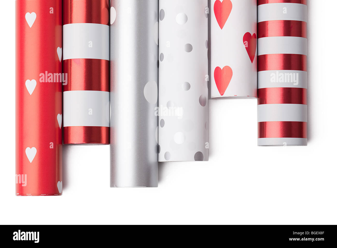 the rolls of colored wrapping paper Stock Photo - Alamy
