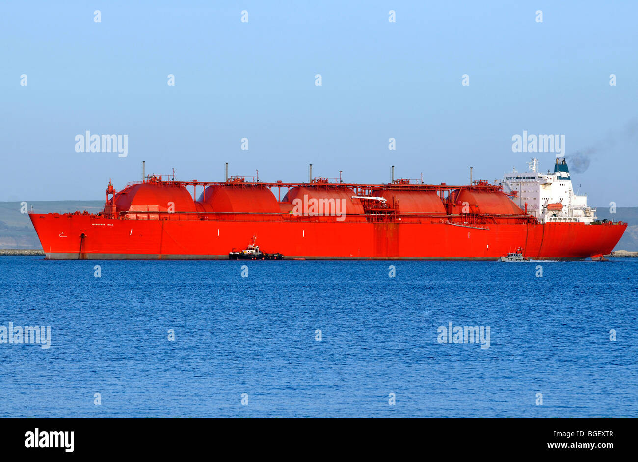 LNG tanker, 'Margaret Hill' a 50,700 tonne liquid natural gas tanker Stock Photo