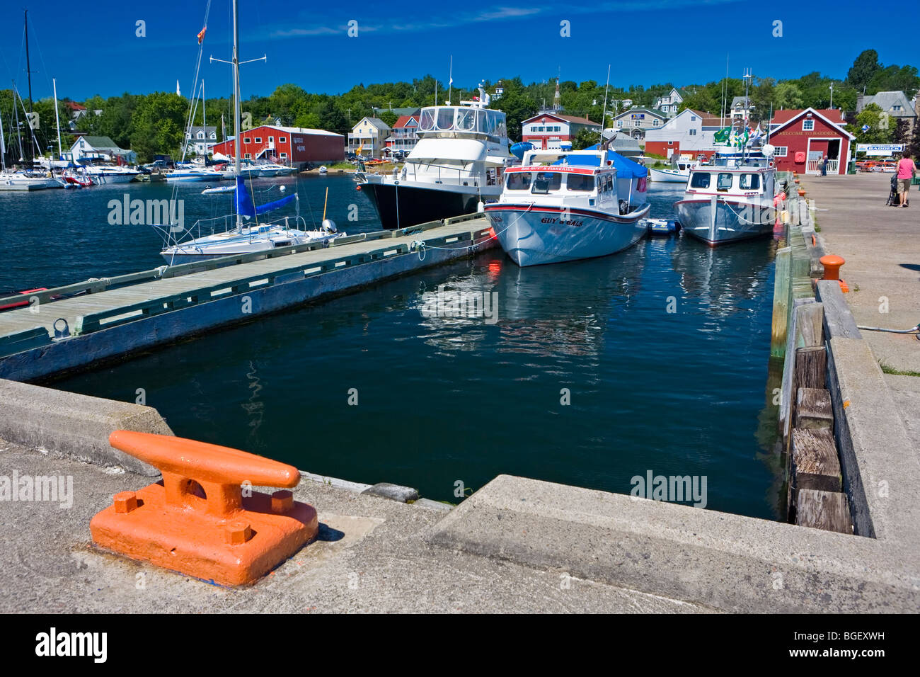 Marina in the town of Baddeck at the start of the Cabot Trail, Bras d