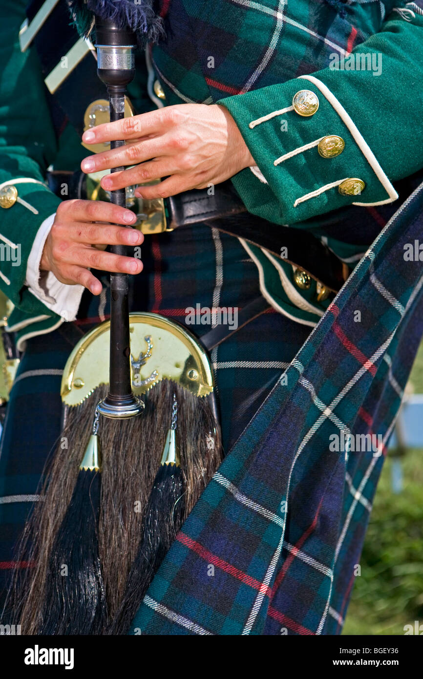 Bagpiper playing Scottish music at the Halifax Citadel National