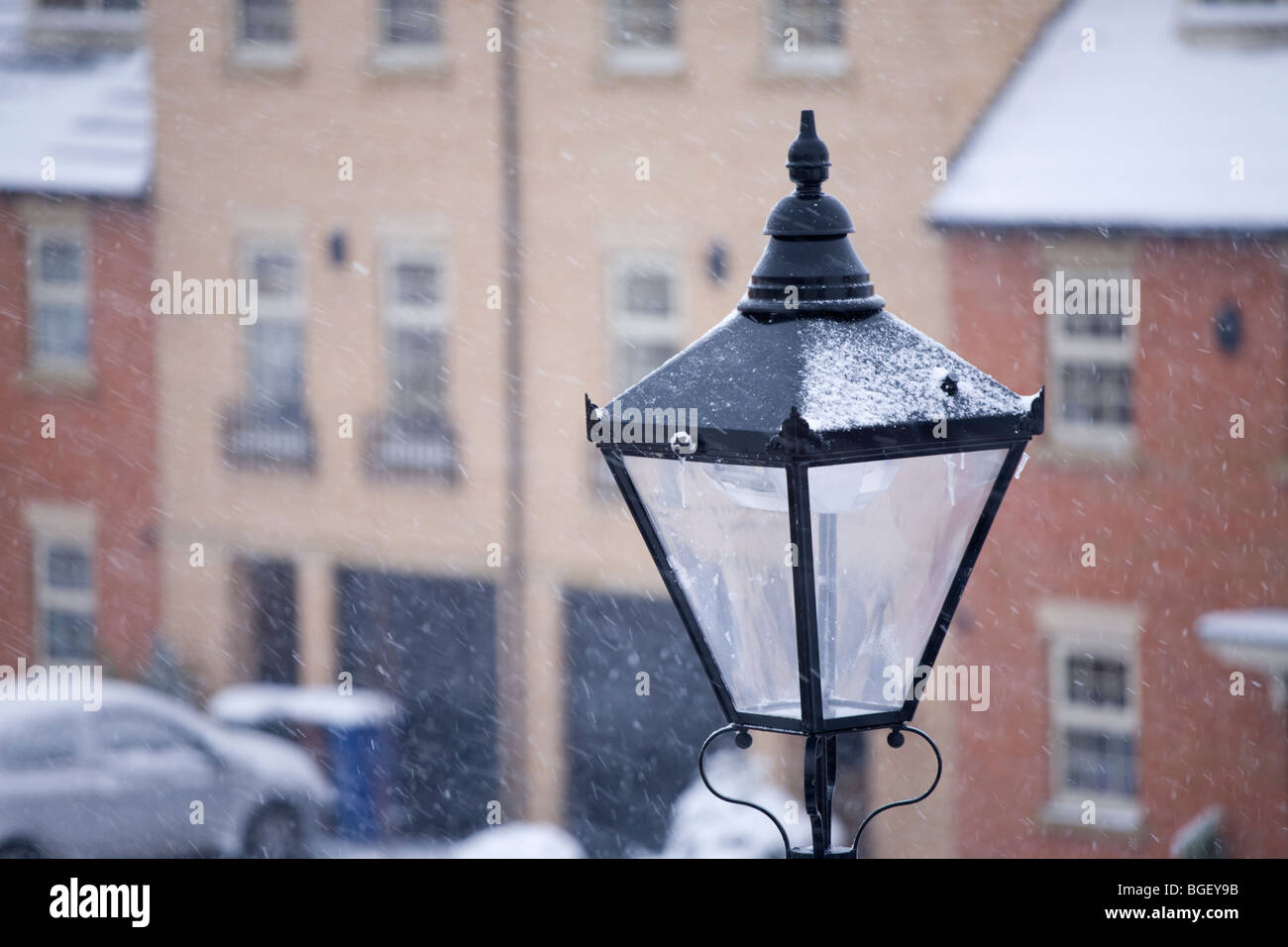 Street lamp in the snow Stock Photo - Alamy