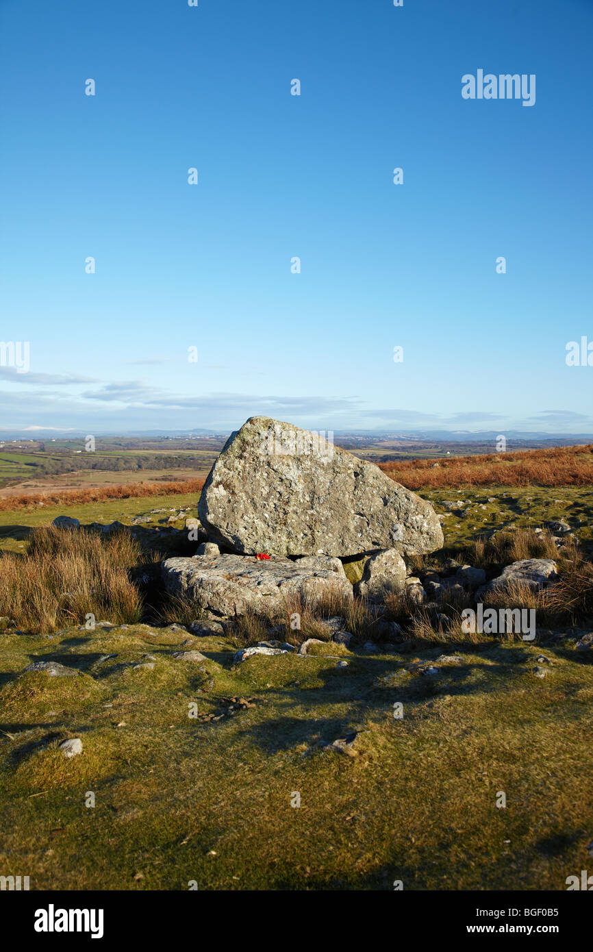 Arthur's Stone on Cefn Bryn, Gower, South Wales, UK. Arthur's Stone is