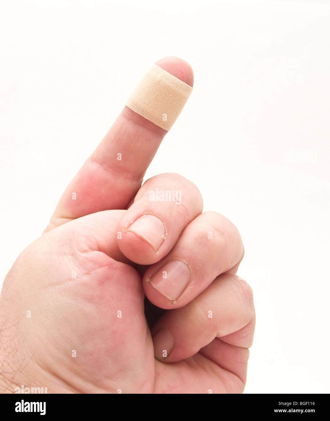 finger bandage Stock Photo