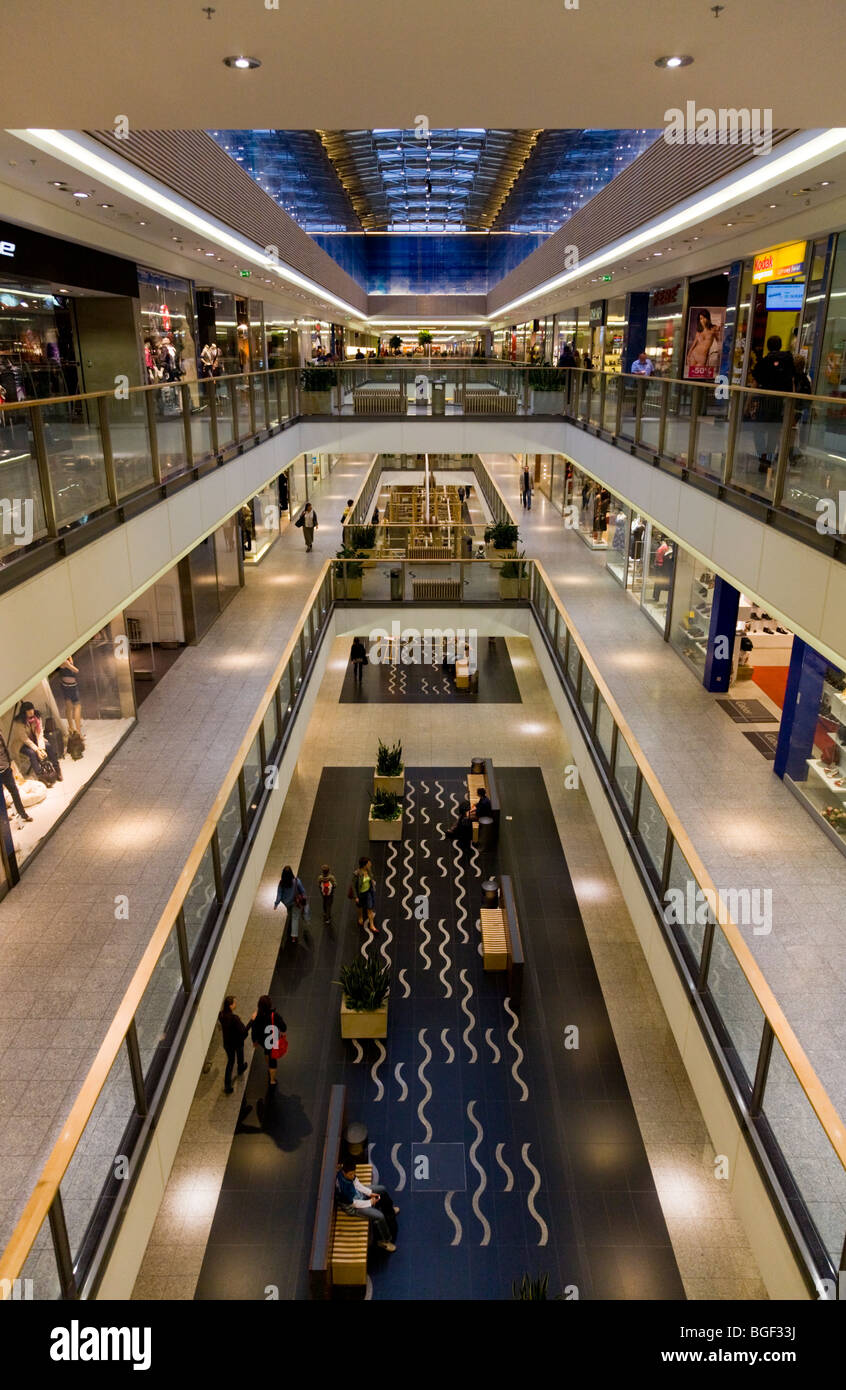 View inside the Galeria Krakowska the largest shopping mall in Krakow